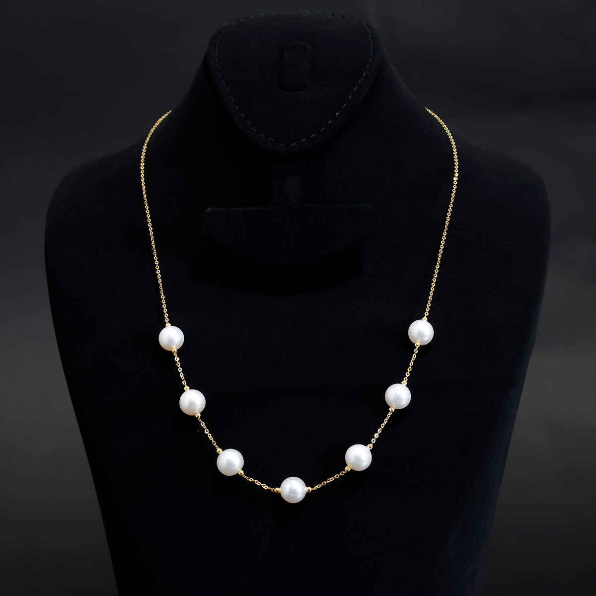 18K Gold Necklace with Pearls - Zero Making Charge - Main View