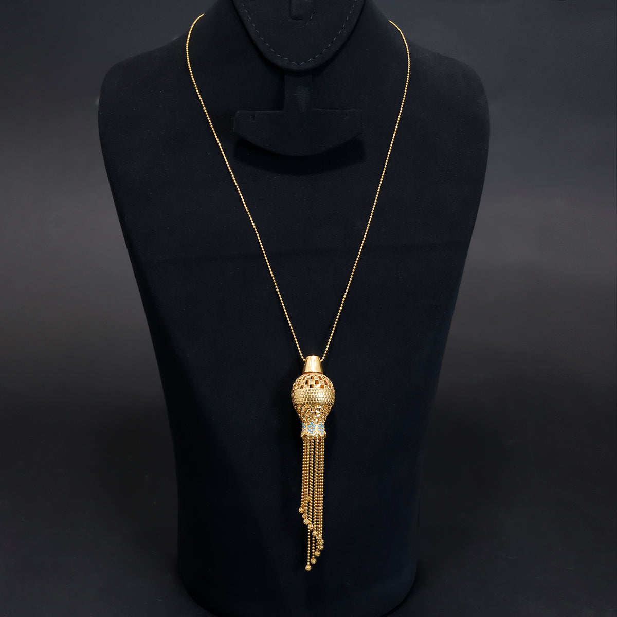 21K Gold Necklace – Traditional Pendant Design – Zero Making Charge - Main View