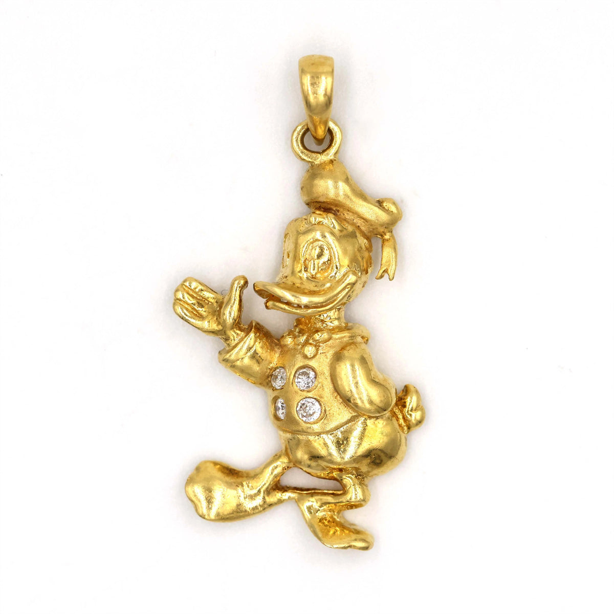 18K Gold Donald Duck Pendant - AL FANAN