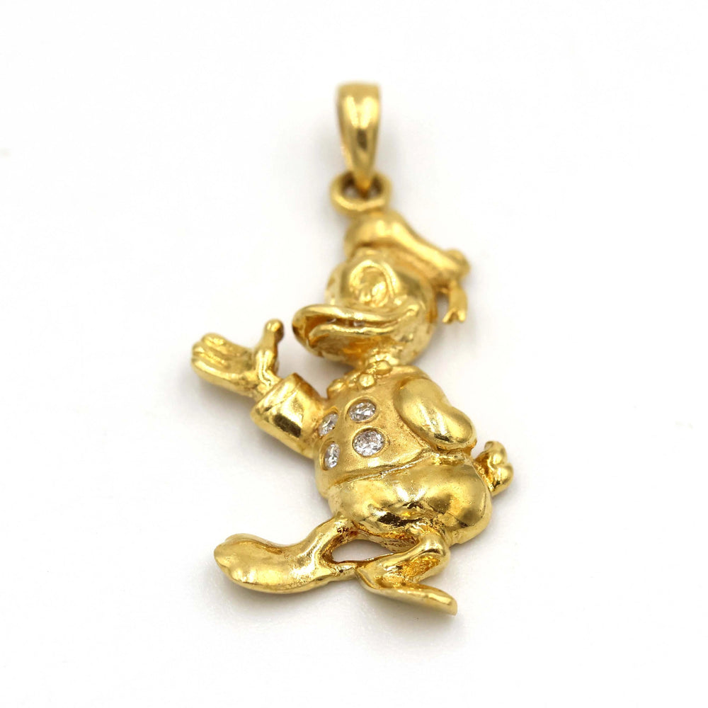 18K Gold Donald Duck Pendant - AL FANAN