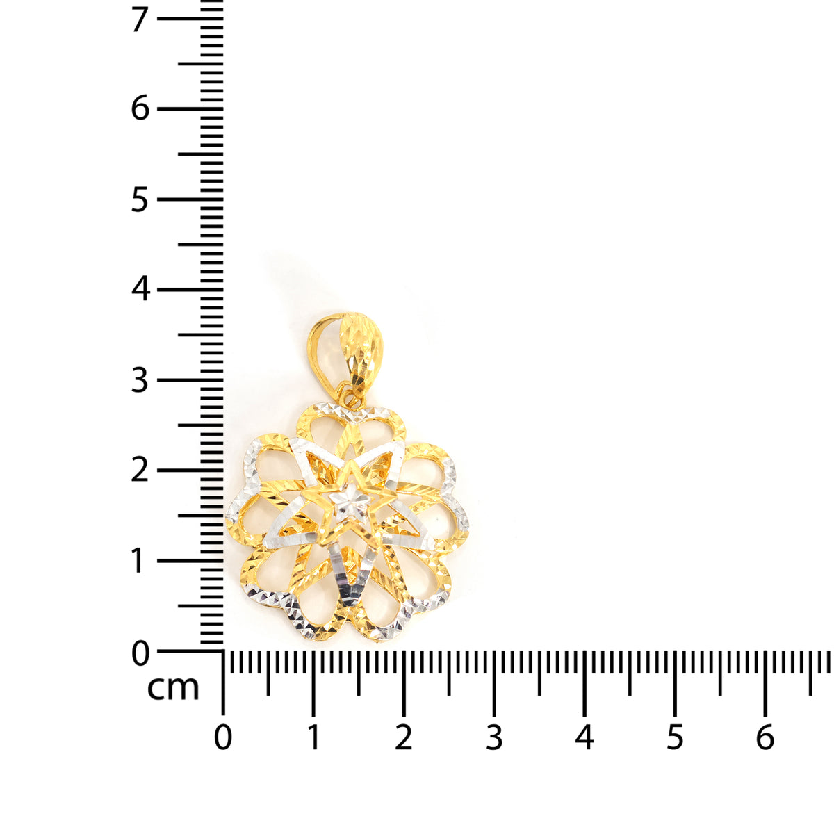 22K Gold Pendant – Minimal silhouette – Zero Making Charge - Size Reference