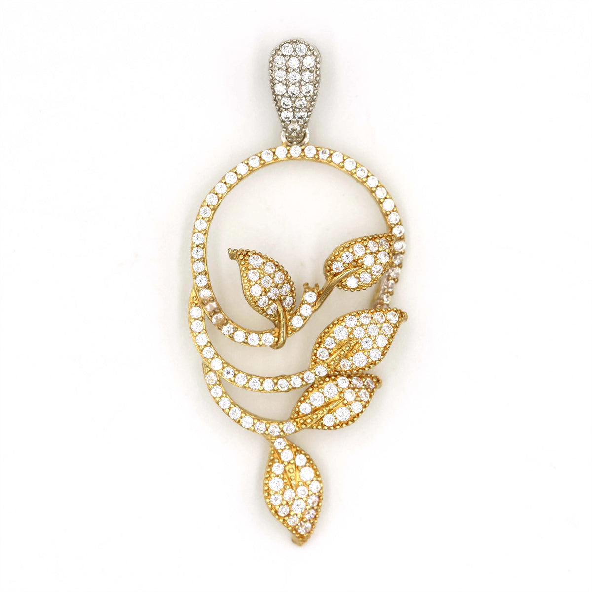 Elegant 18K Gold Leaf Pendant  - AL FANAN