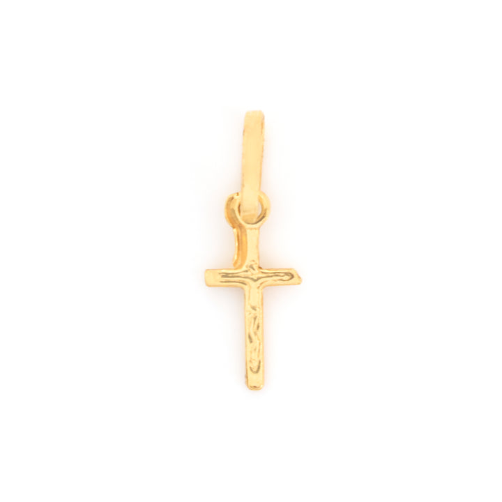 18K Gold Pendant – Slim Polished Cross