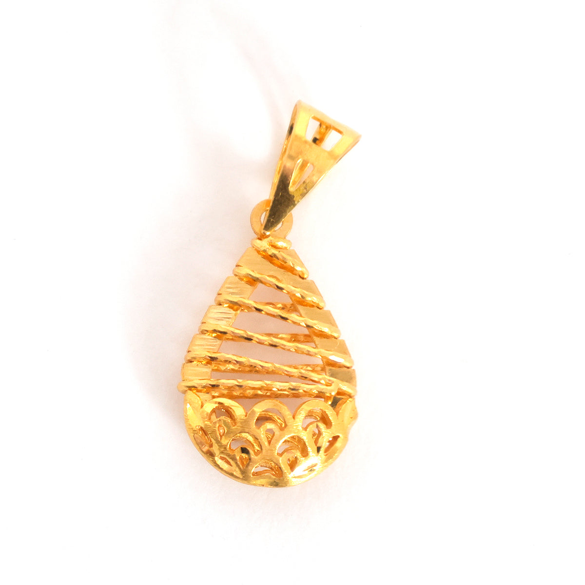22K Gold Pendants – Bold Rounded Form, Polished Finish – Main View