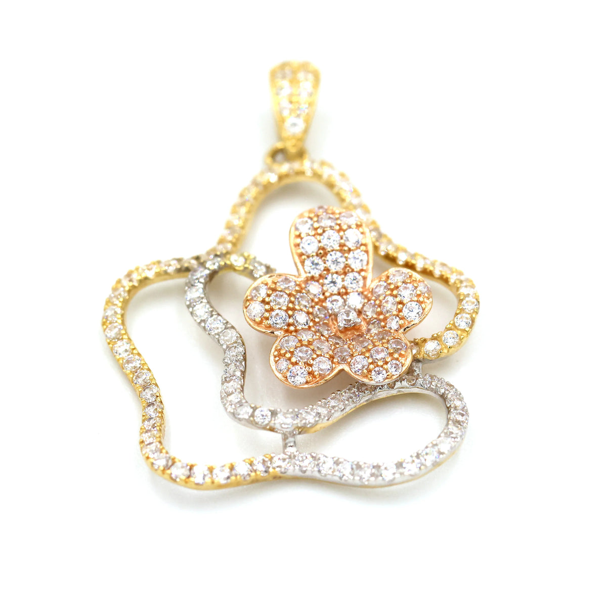 18K Gold Rose Flower Pendant - AL FANAN