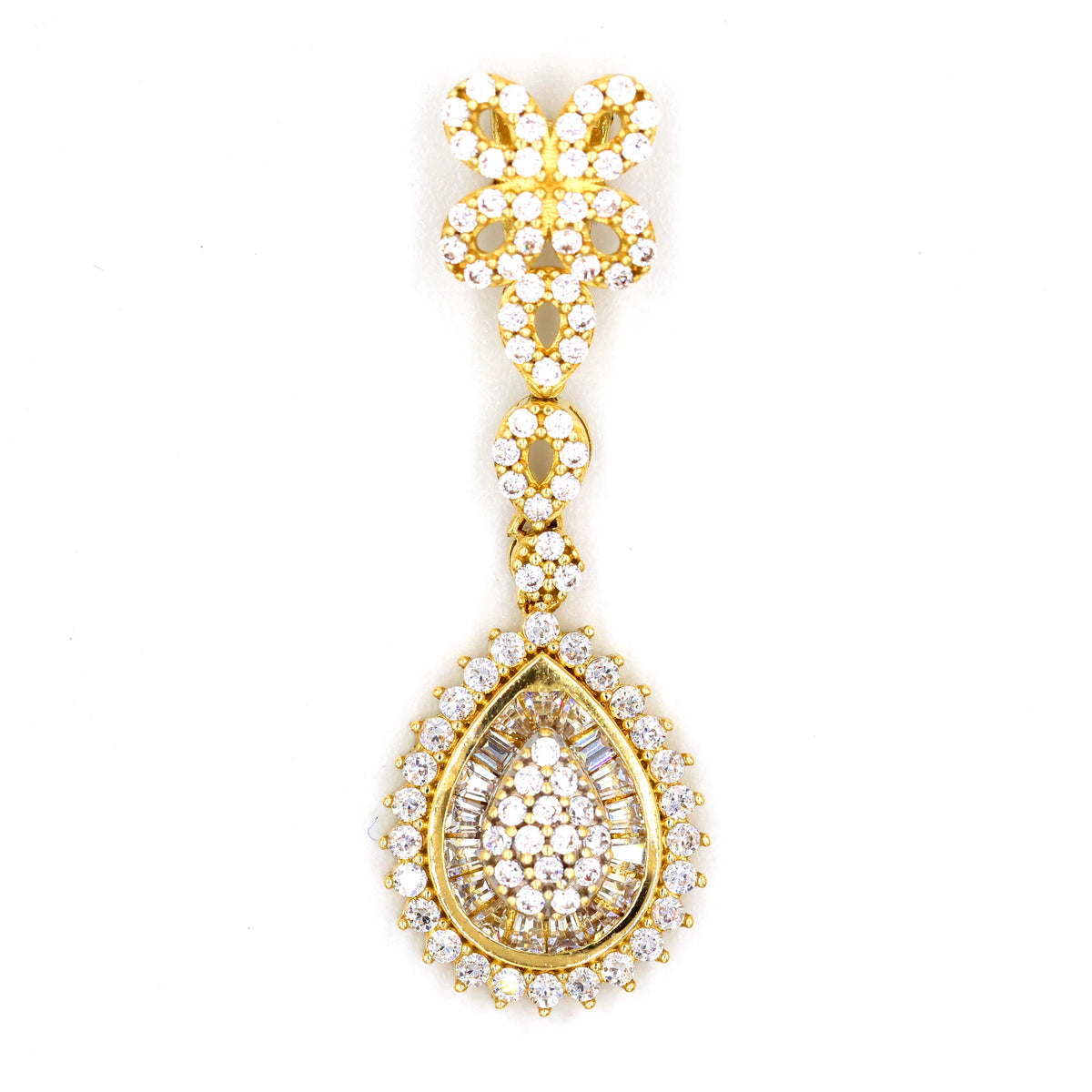 18K Gold Pendant Teardrop Designer - AL FANAN 