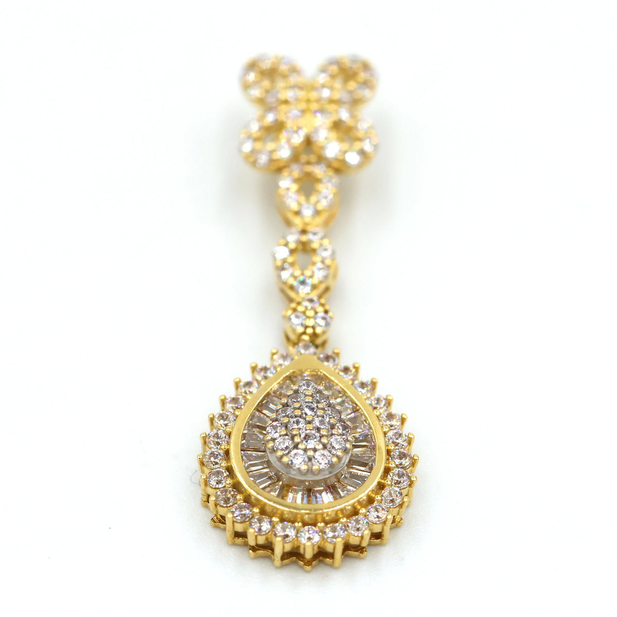 18K Gold Pendant Teardrop Designer - AL FANAN 
