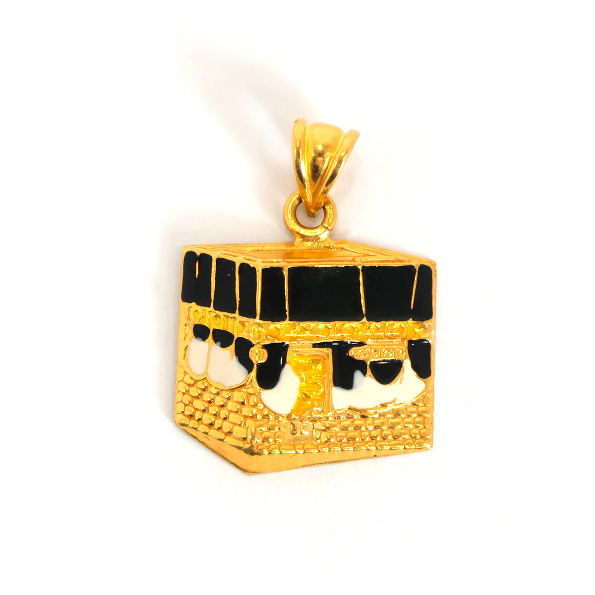21K Gold Pendant – Kaaba Design – Zero Making Charge - Main View