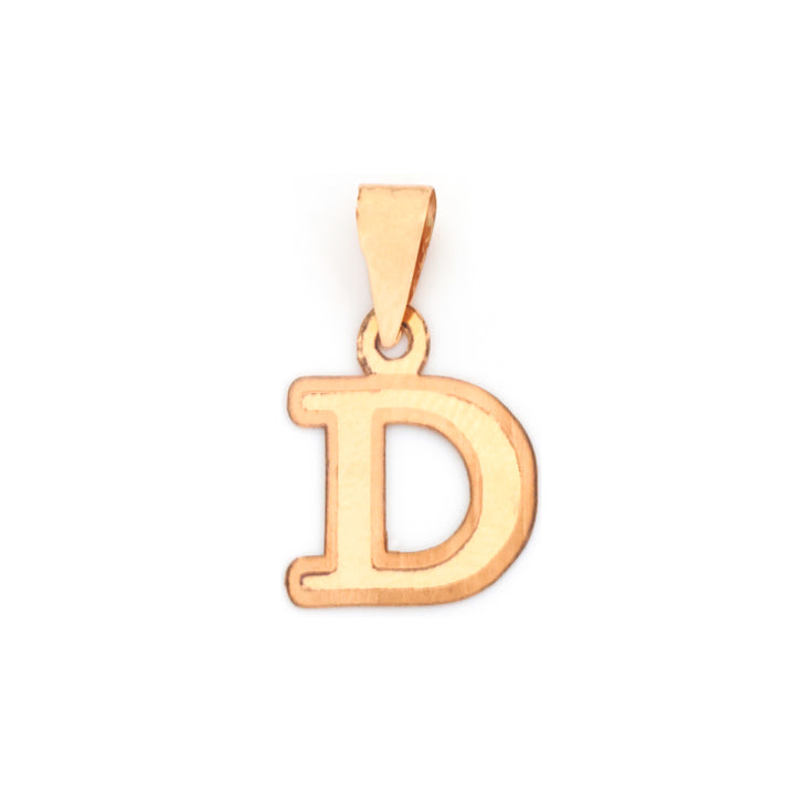 A rose gold initial pendant charm shaped like the letter &