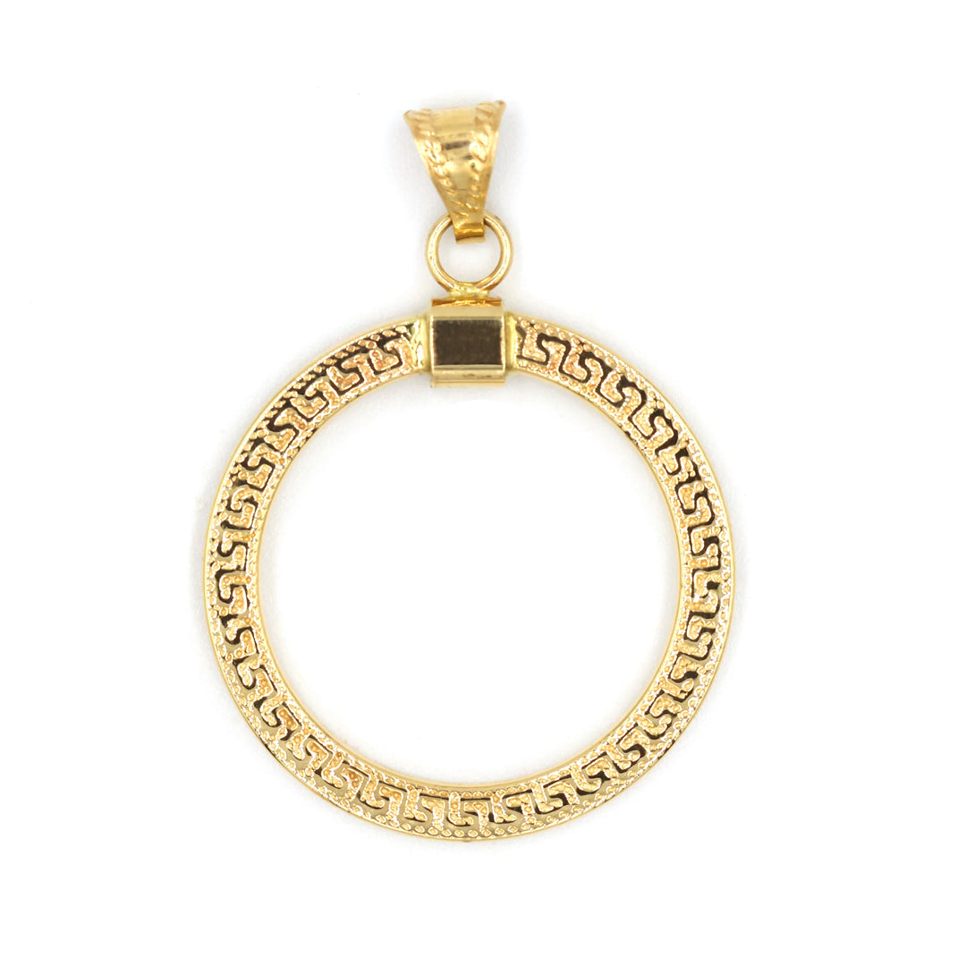 18K Gold Circle Pendant - AL FANAN
