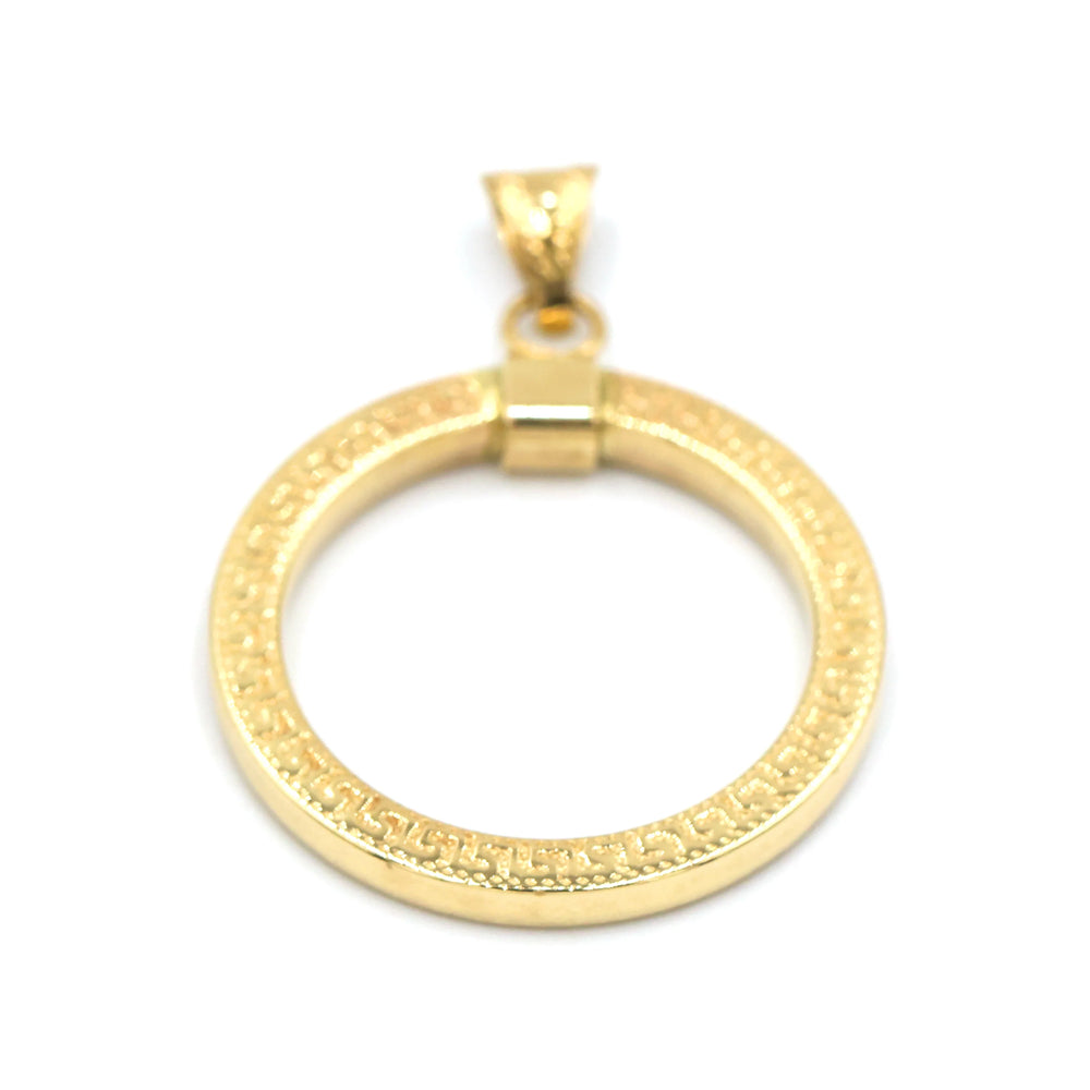 18K Gold Circle Pendant - AL FANAN