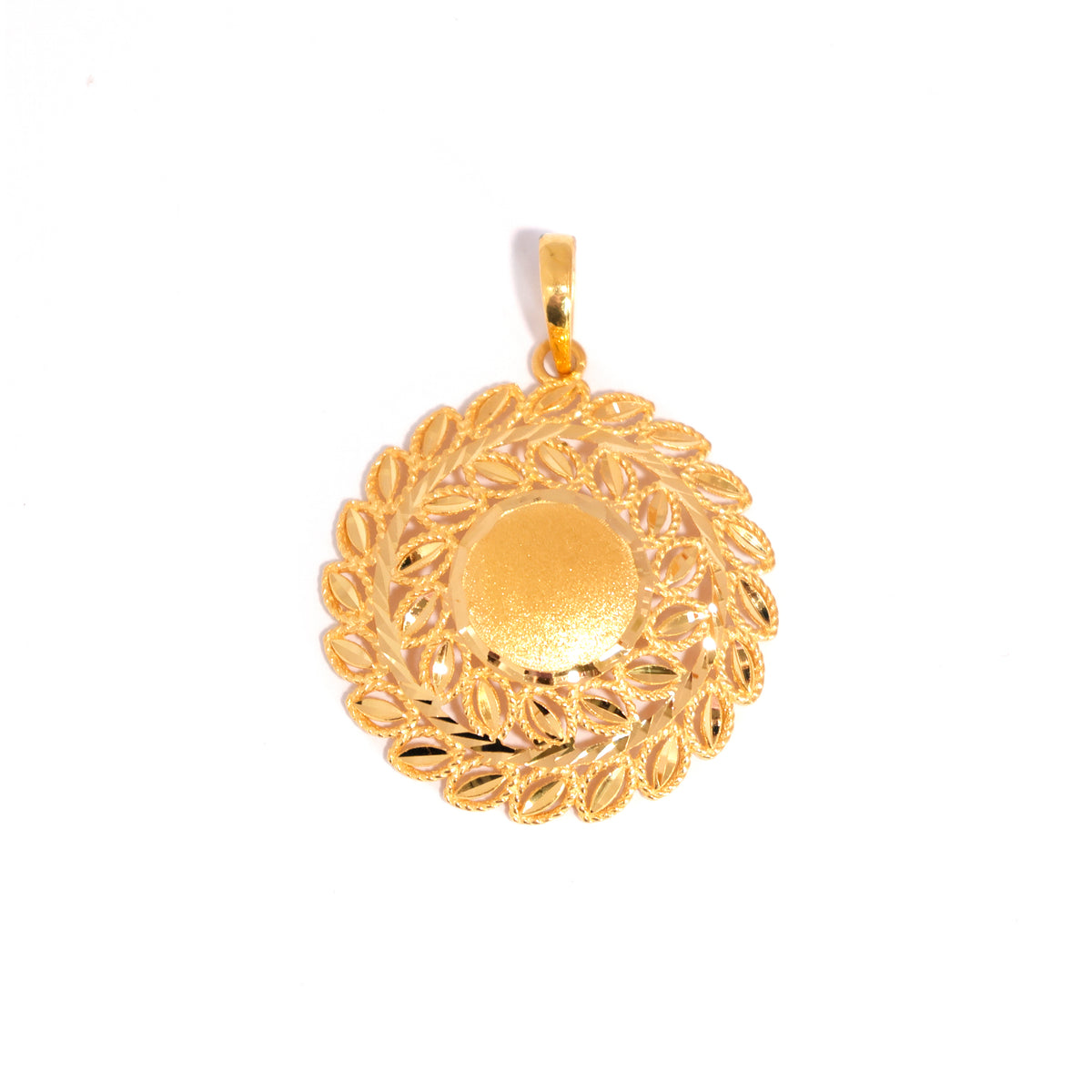 22K Gold Jewellery Set – floral design - Zero Making Charge - Close View