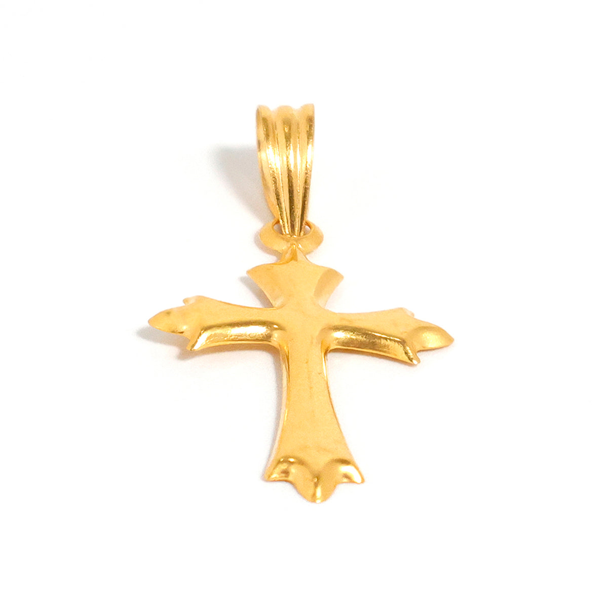  22K Gold Cross Pendant - Shop Gothic Designs Now - Close View