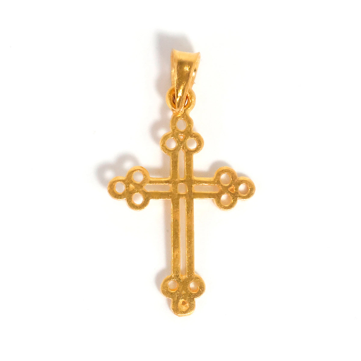 22K Gold Orthodox Cross Pendant - Shop Designs Now - Main View
