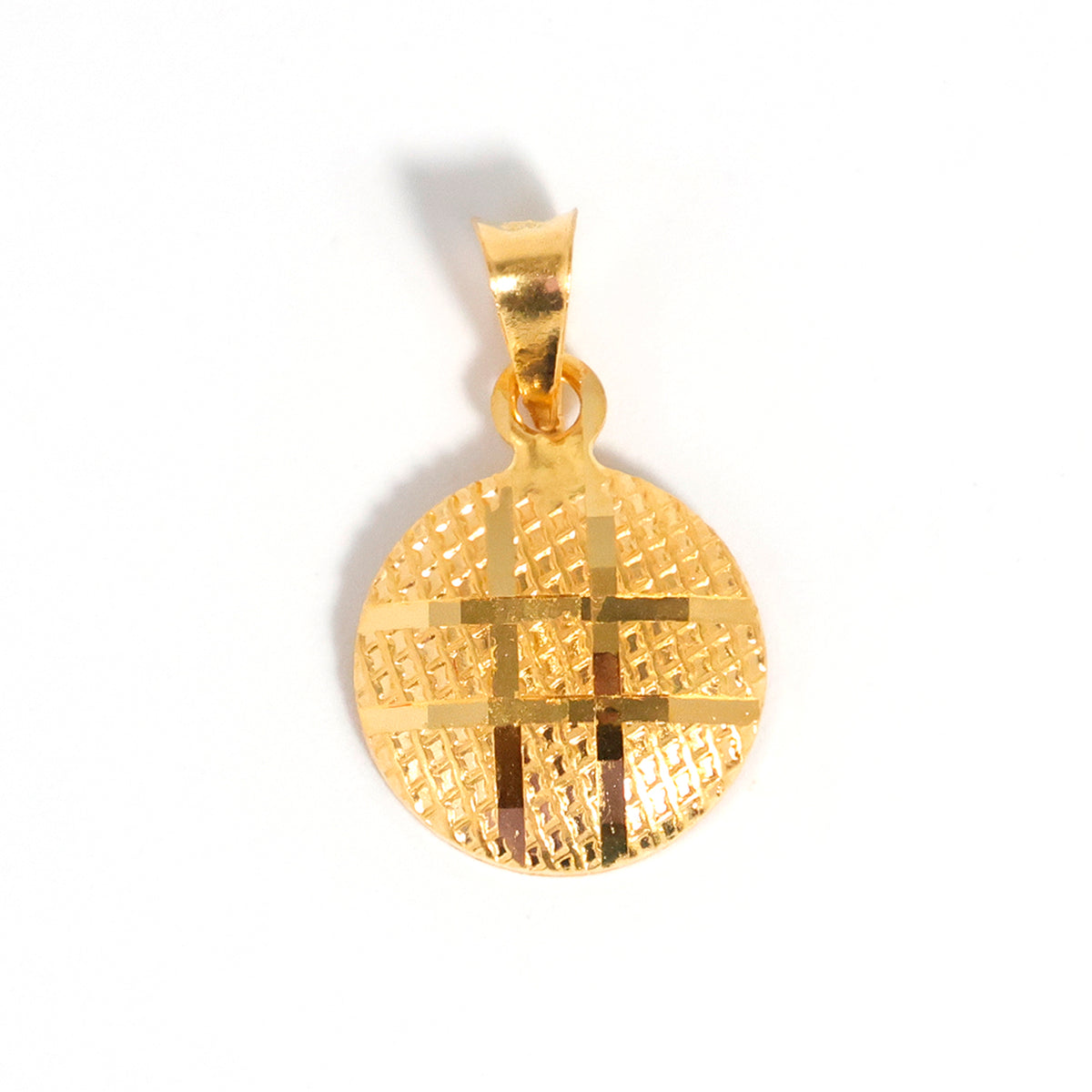 22K Gold  Disc Pendant - Get Premium Quality Today - Main View