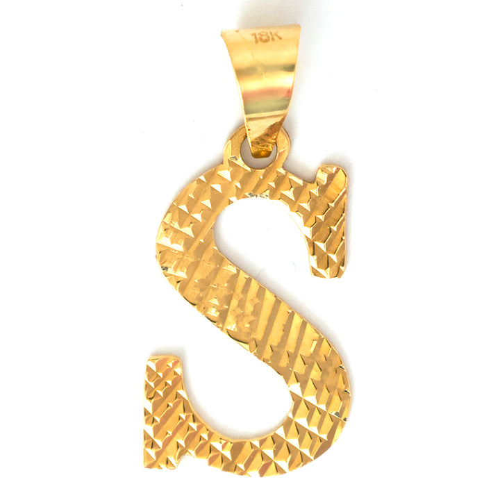18K Gold Pendant – Textured &