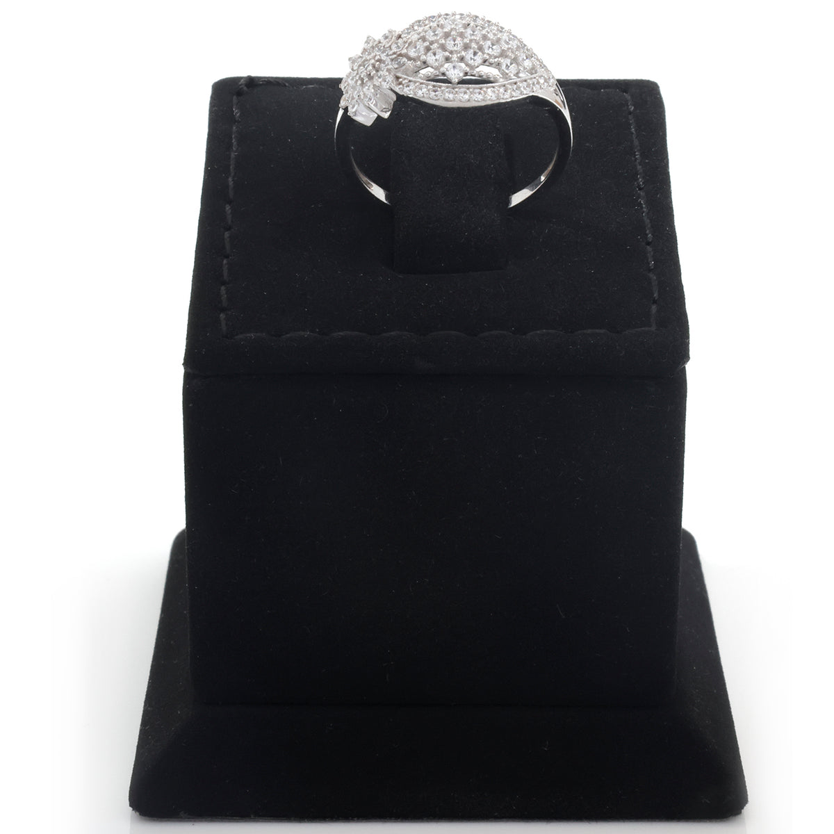 18K Gold Marquise Pave Halo Ring