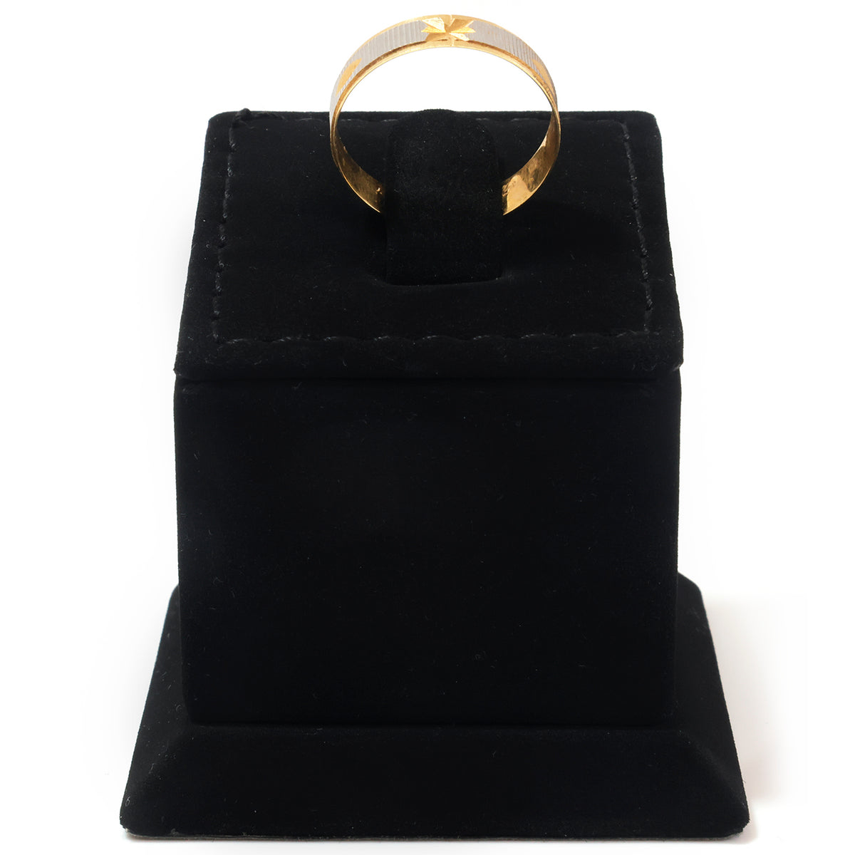 18K Gold Two-Tone Star Accent Ring