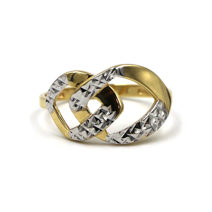 Minimal 18K Gold Twilight Swirl Ring for Women