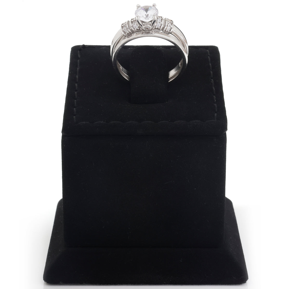 18K Gold Pave Bridal Set Ring
