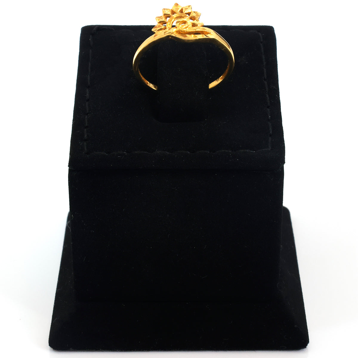 22K Gold Sunburst Spiral Ring