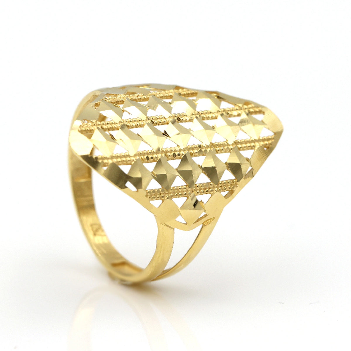 Gold Oval Engagement Ring - AL FANAN