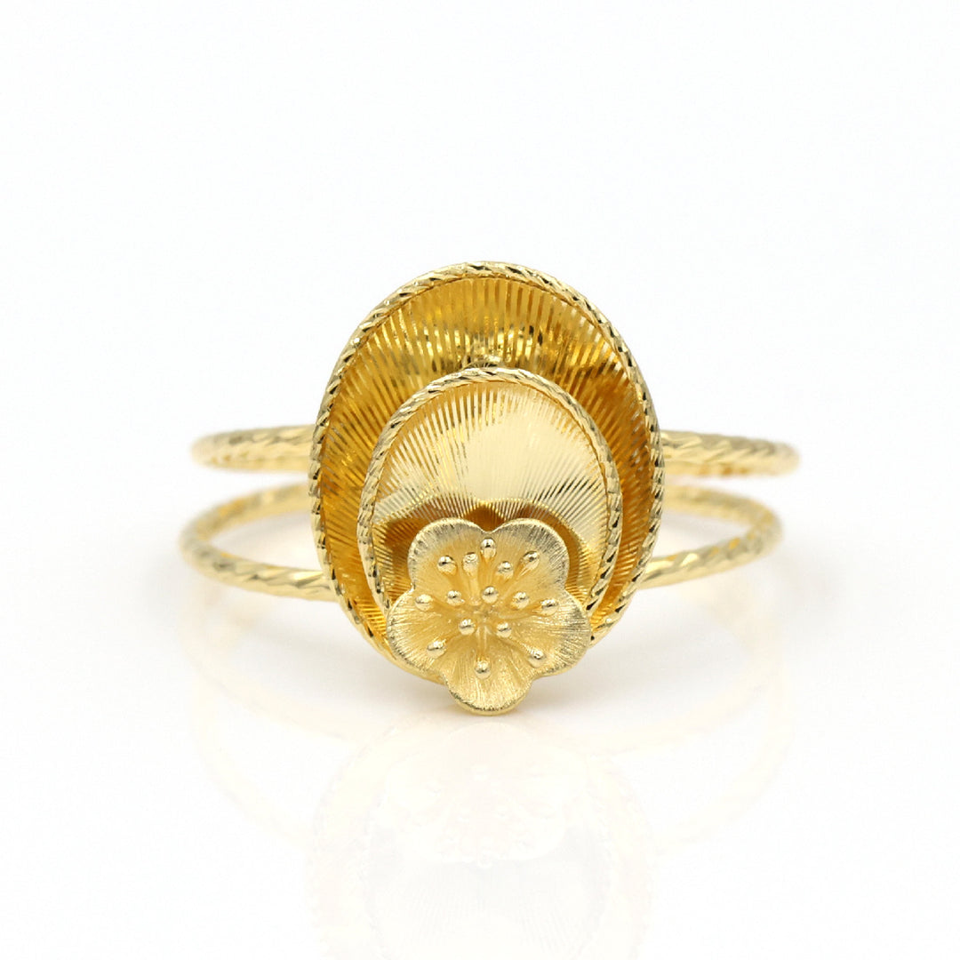 Floral Chastity Ring – 18K Gold Symbol of Purity &amp; Grace