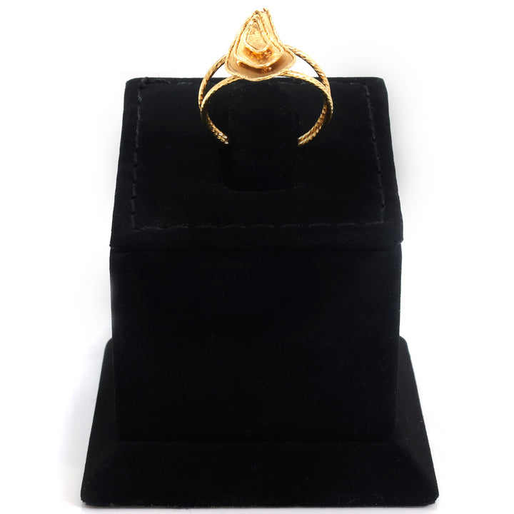 18K Gold Flat-Top Facet Ring