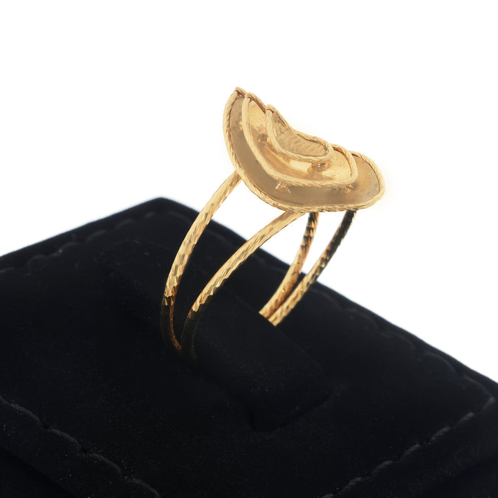 18K Gold Flat-Top Facet Ring
