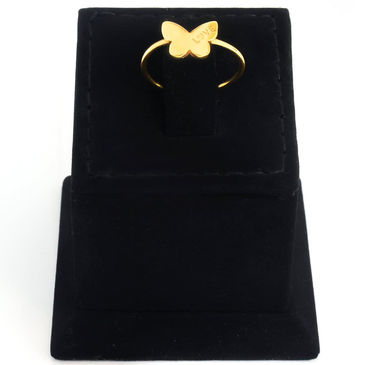 18K Gold Love Butterfly Ring