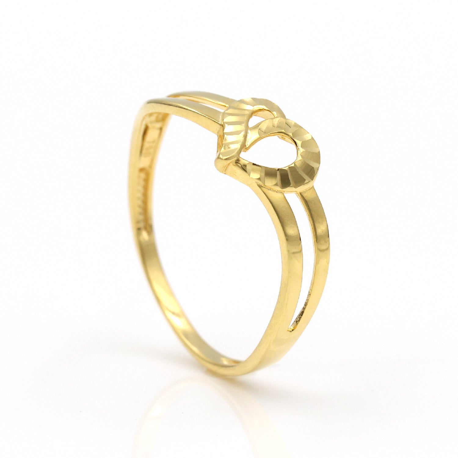 Marquise Double Leaf 18K Gold Free Size Ring for Women – ZIVOM