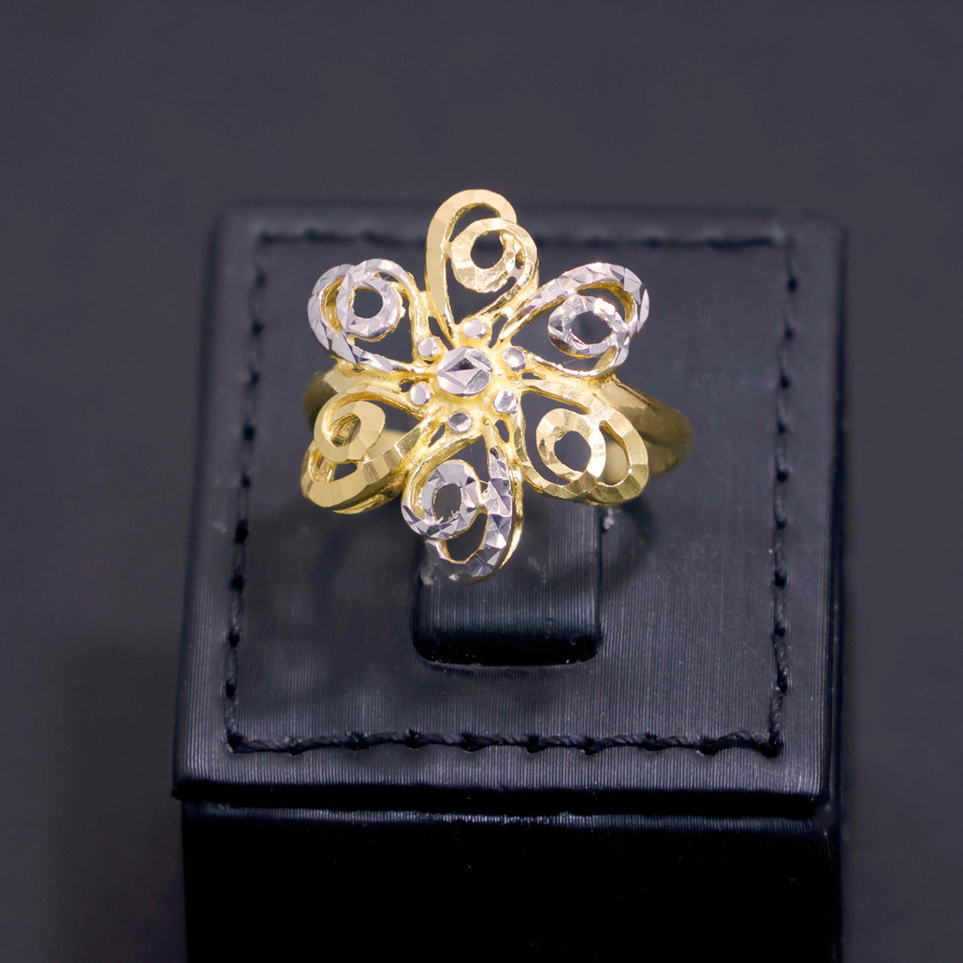 22K Gold Jewelry Set - Flower Design - Zero Making Charge - Close View