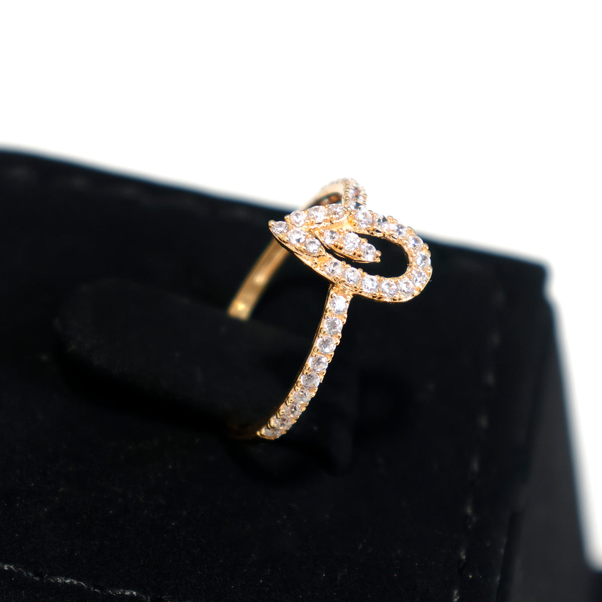21K Gold Ring – Elegant Leaf Design – Zero Making Charge - Side Angle