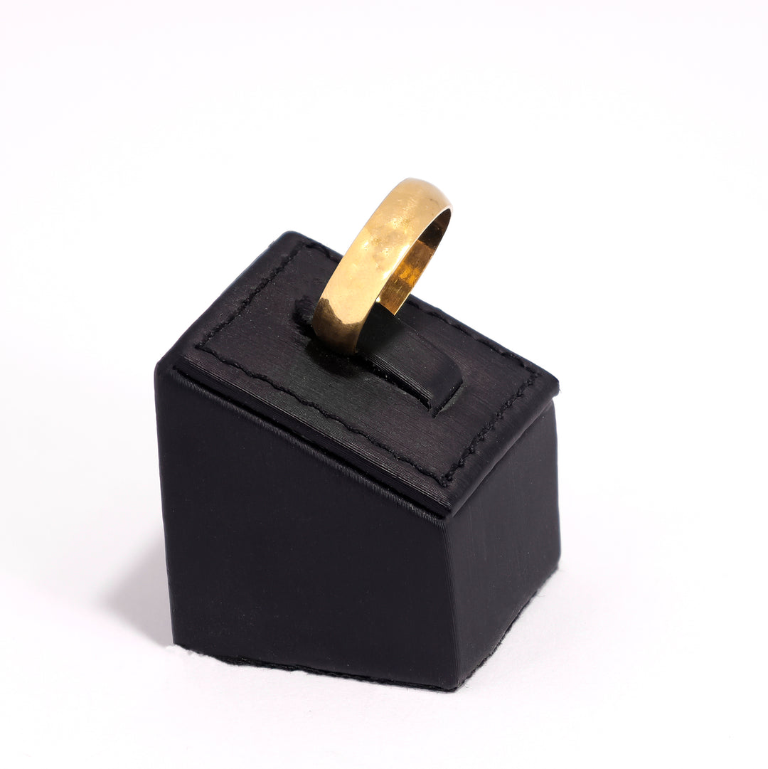 22K Gold Ring – Classic Plain Band Design - Zero Making Charge - Side Angle