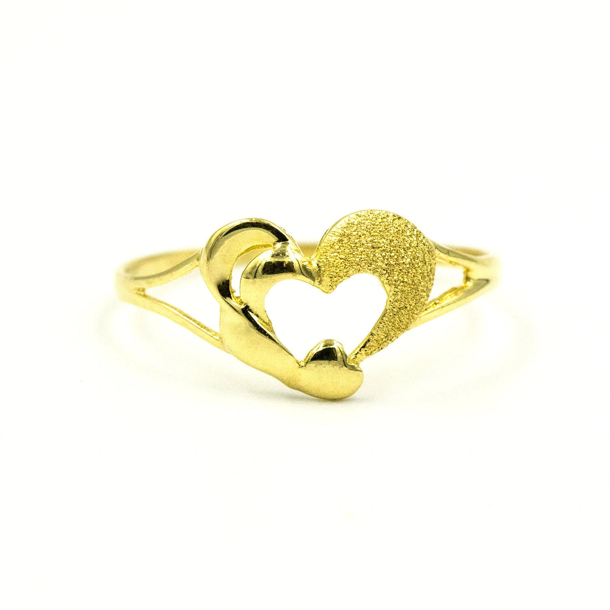 Gold Heart Promise Ring by Al Fanan