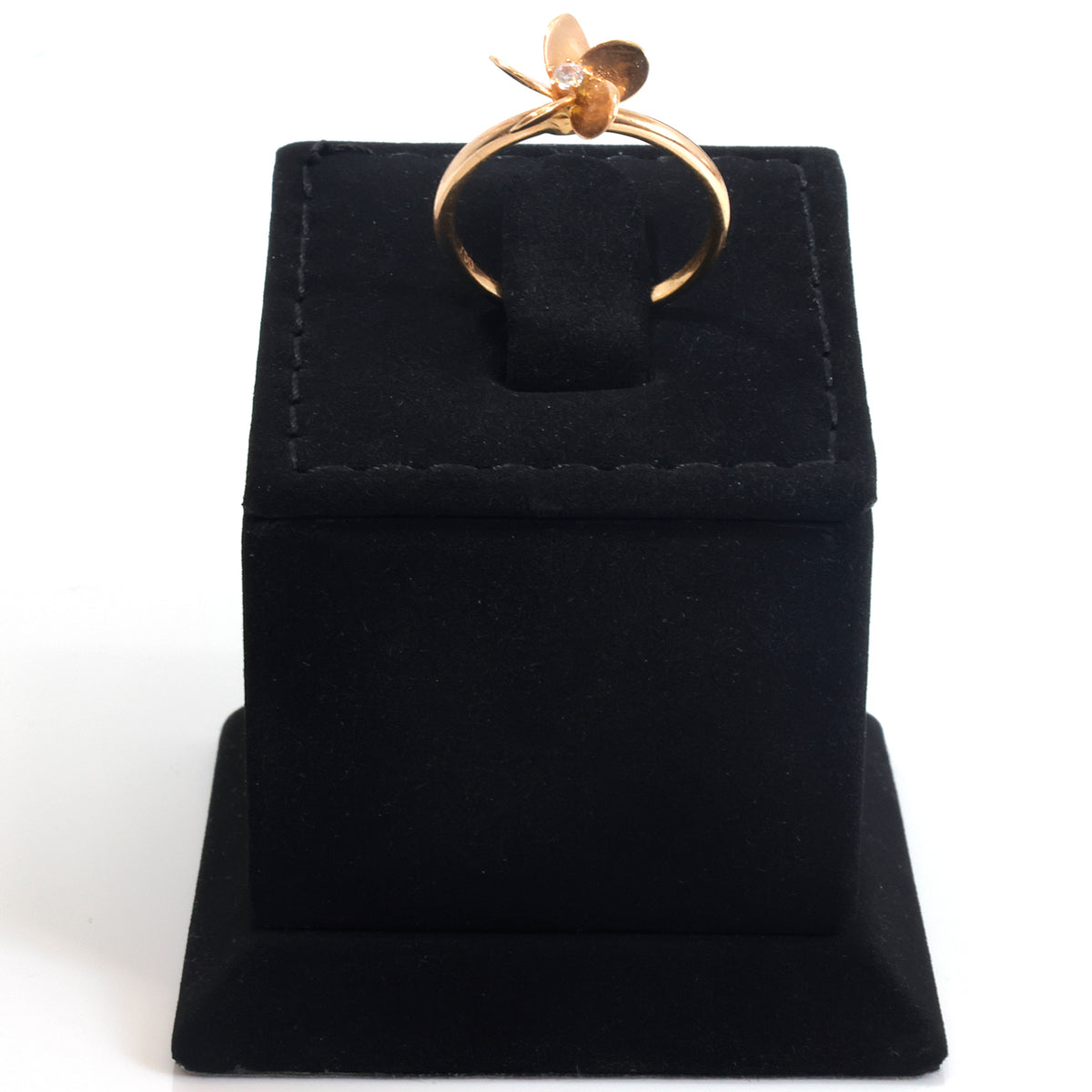 18K Gold Rose Plumeria Ring