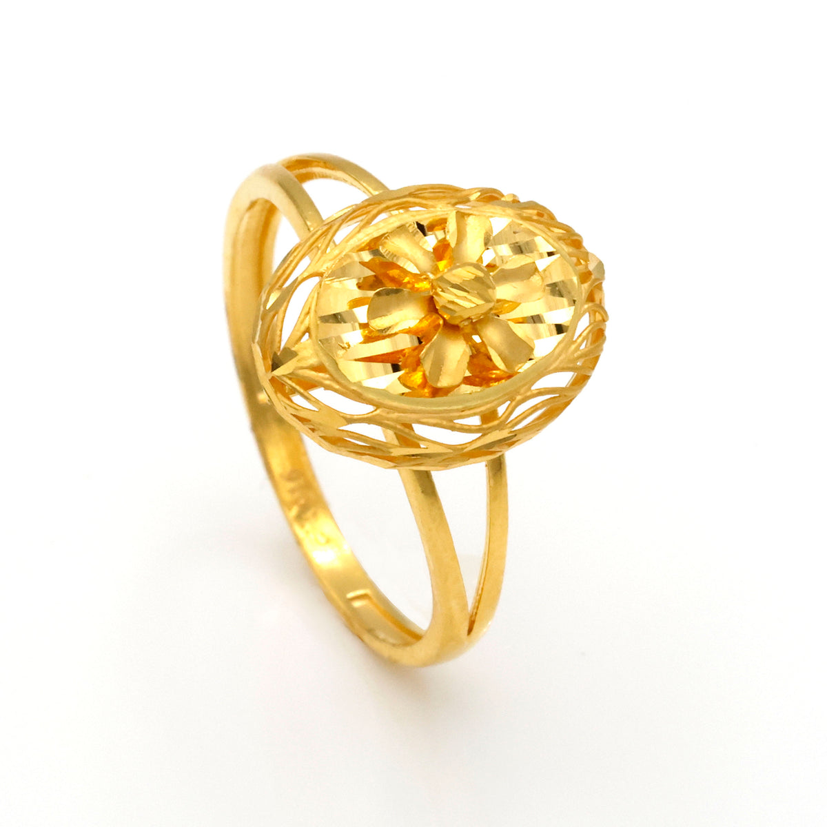 Geometric 22K Gold Rings - Al Fanan