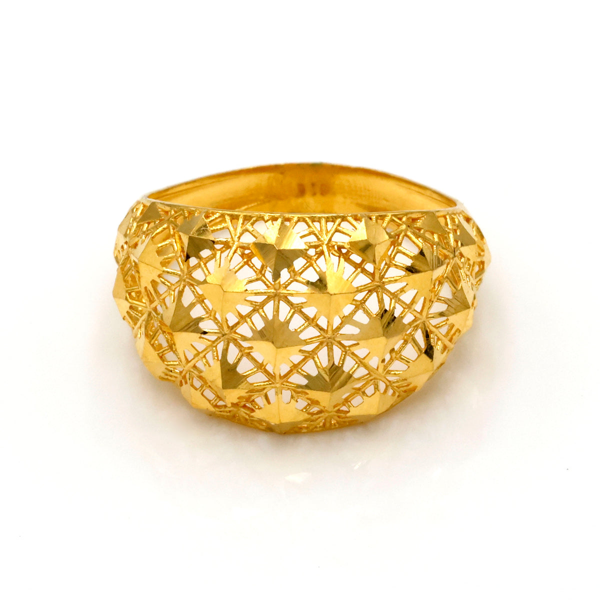 Al Fanan - Openwork 22K Gold Band Rings