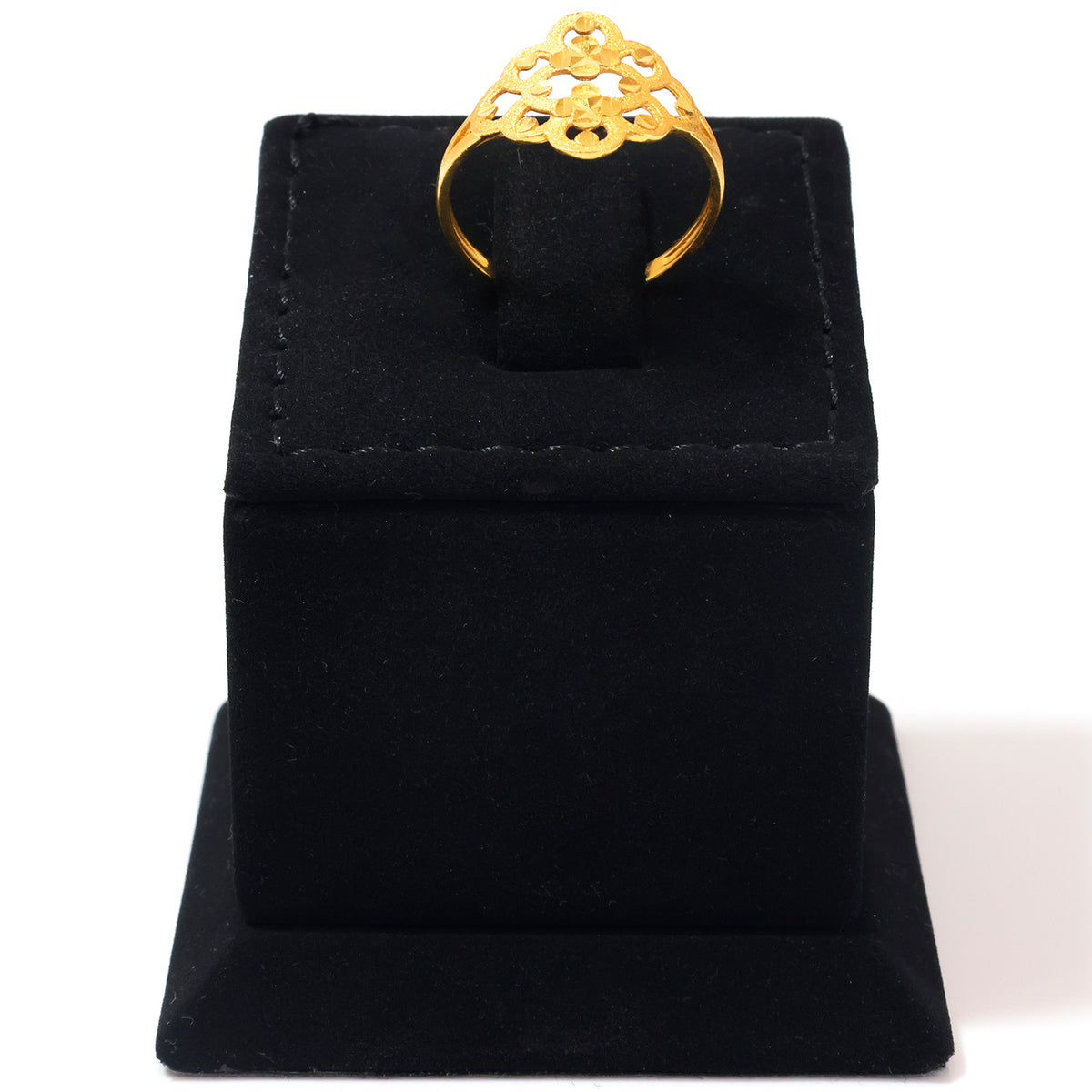 22K Gold Quatrefoil Clover Ring