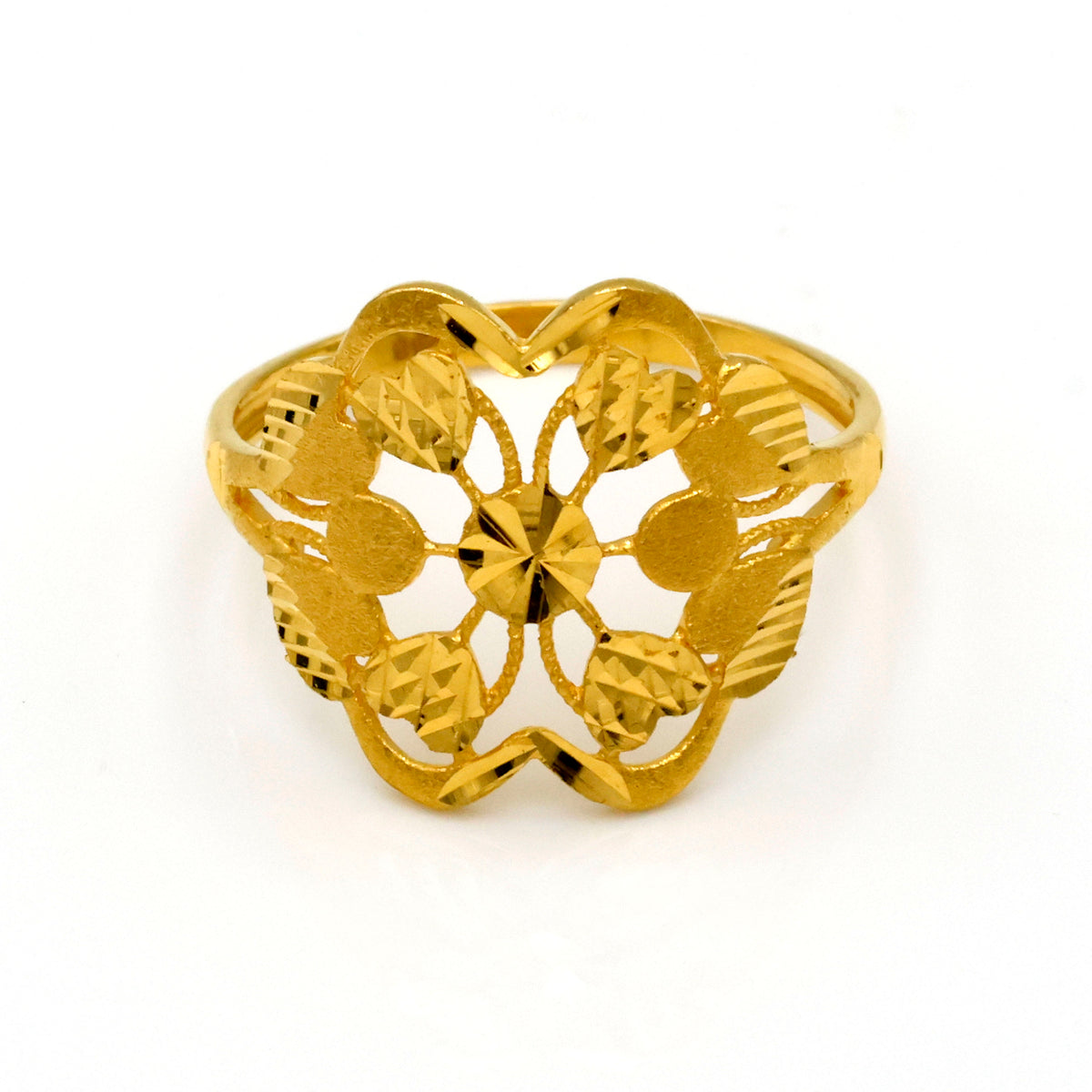 Al Fanan - Exquisite 22K Gold Floral Rings