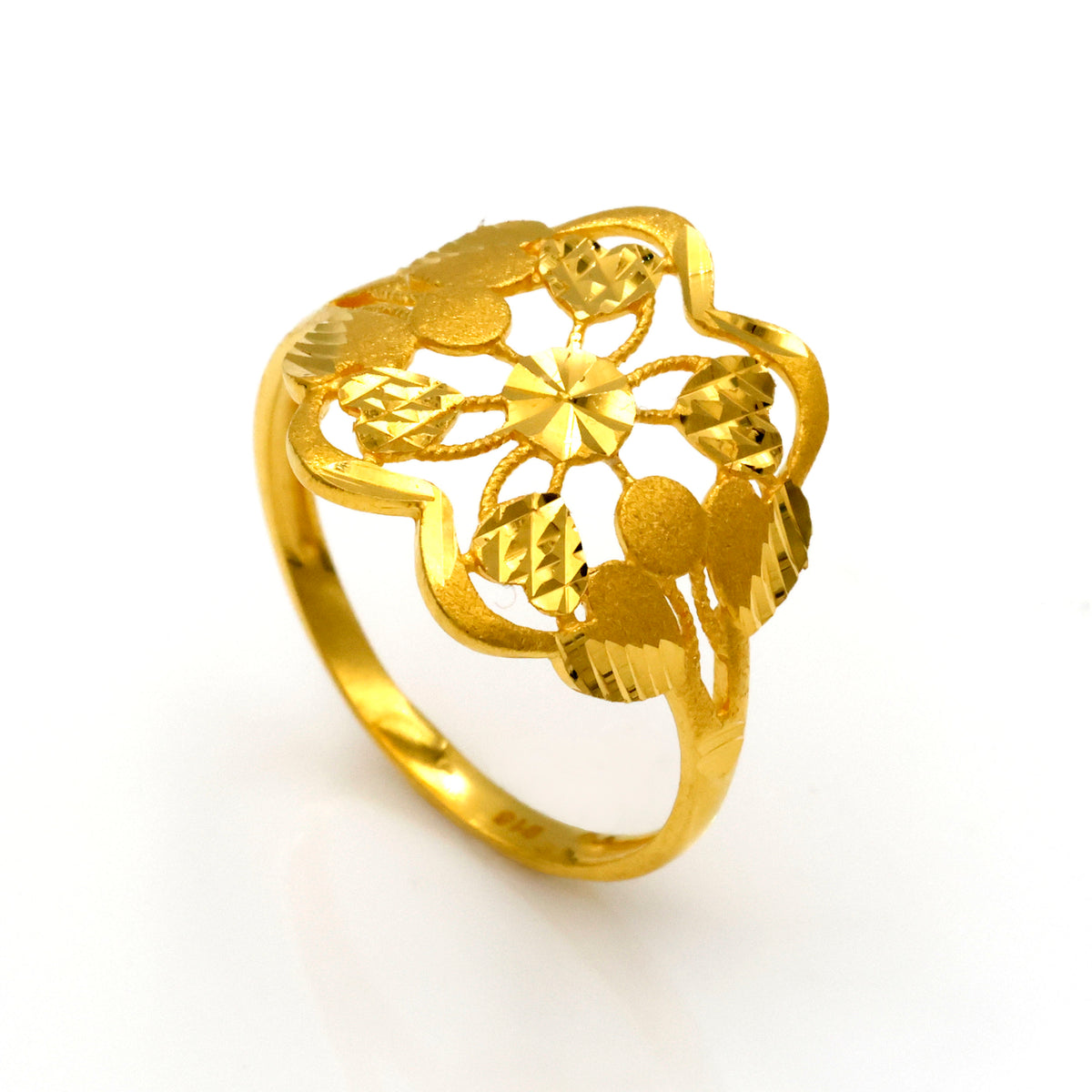 Exquisite 22K Gold Floral Rings - Al Fanan