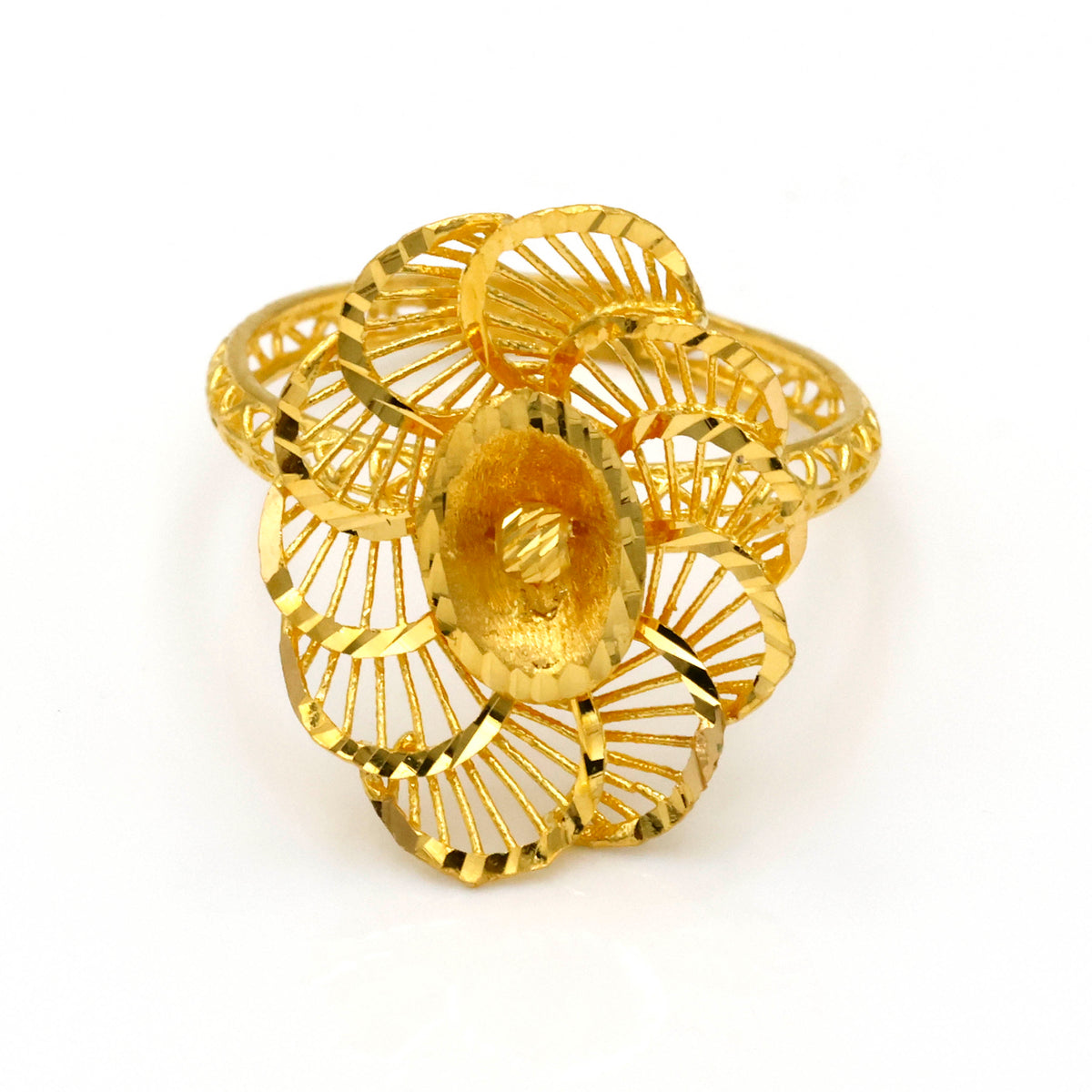 Al Fanan - Stunning 22K Gold Rose Rings 
