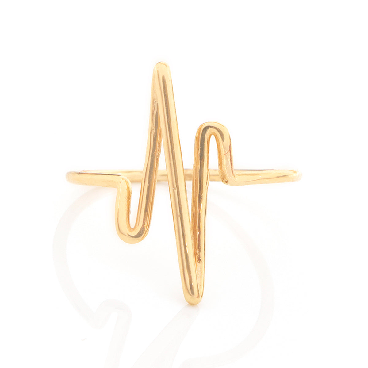 18K Gold Heartbeat Pulse Ring