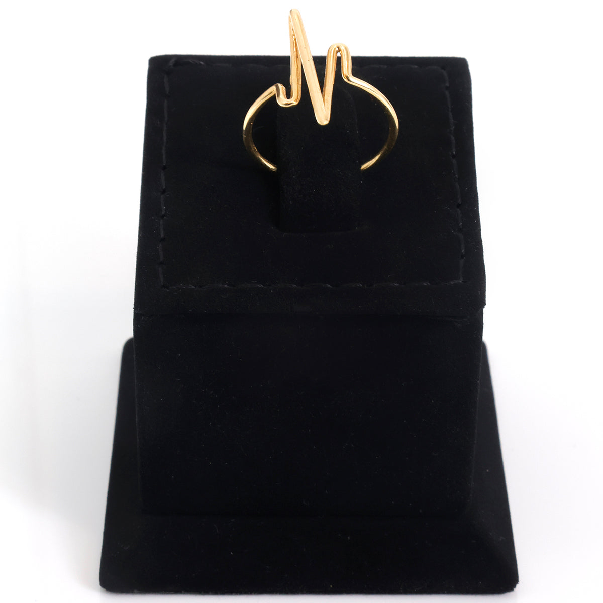 18K Gold Heartbeat Pulse Ring