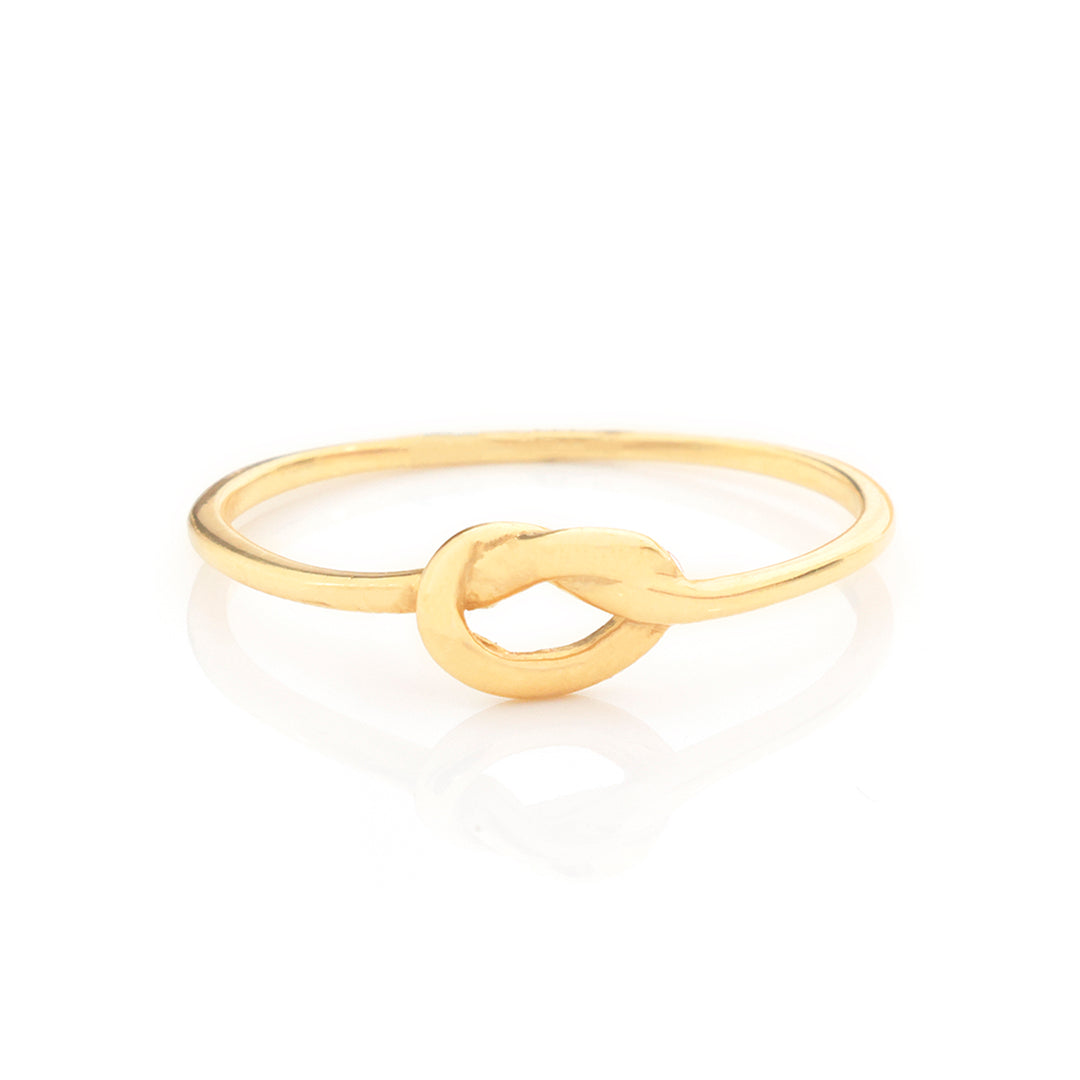 18K Gold Polished Knot Ring