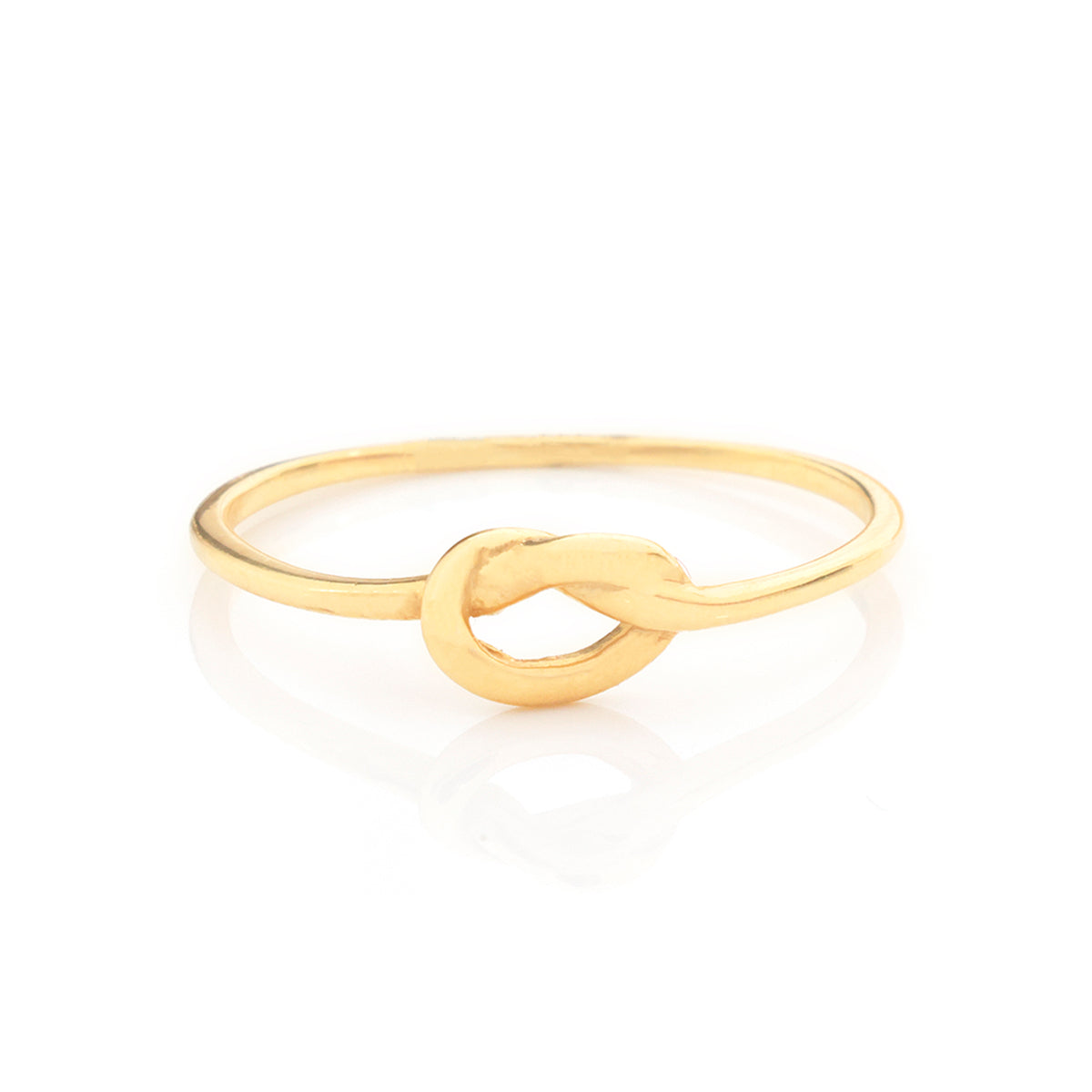 18K Gold Polished Knot Ring