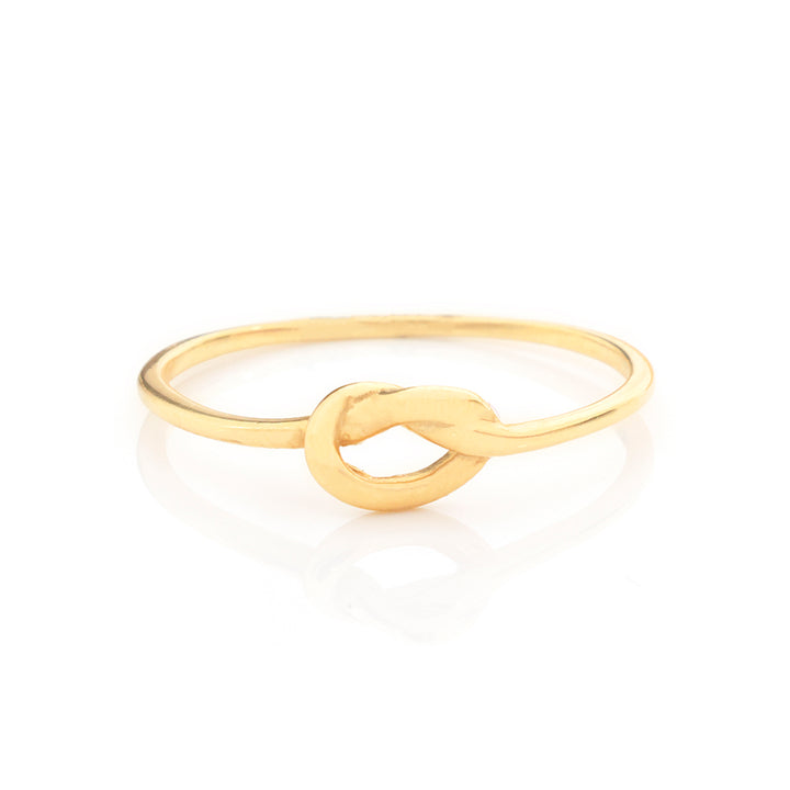 18K Gold Polished Knot Ring