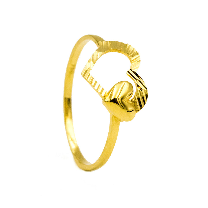 Gorgeous 18K Gold Hearts Ring AFR08976
