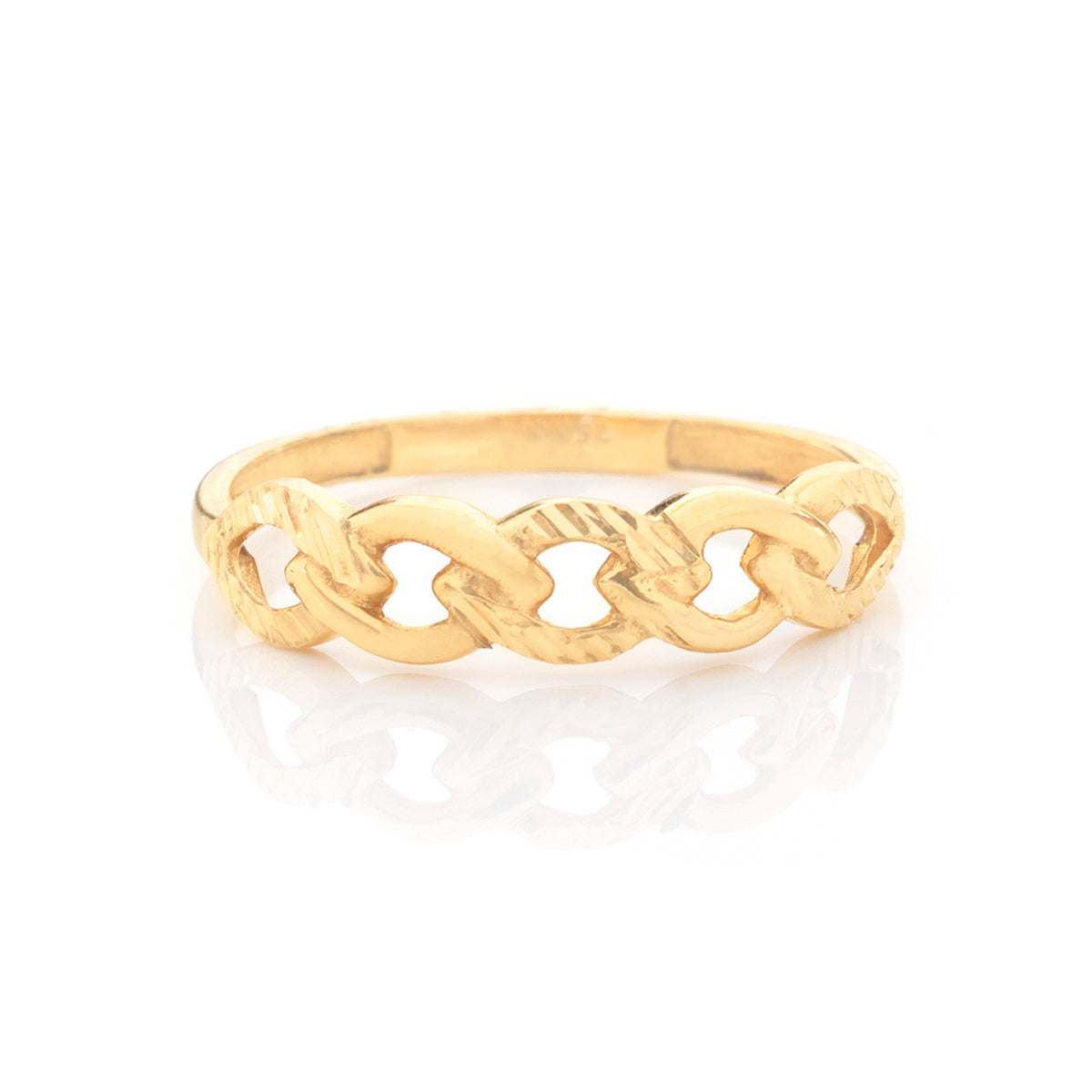 18K Gold Triple Flower Cluster Ring