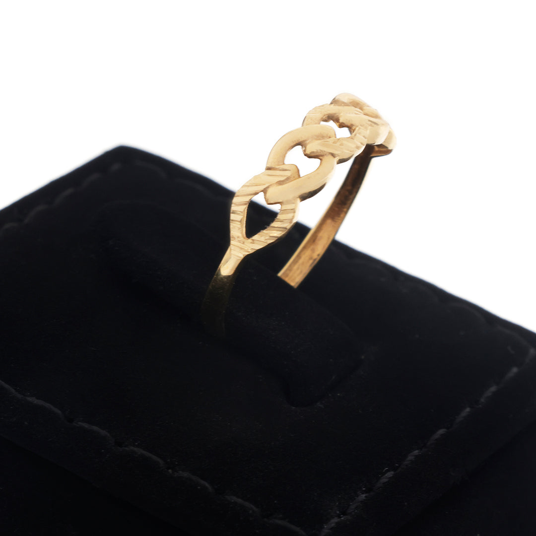 18K Gold Triple Flower Cluster Ring